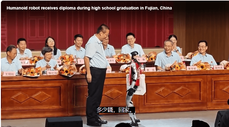 Humanoid earns a high school diploma